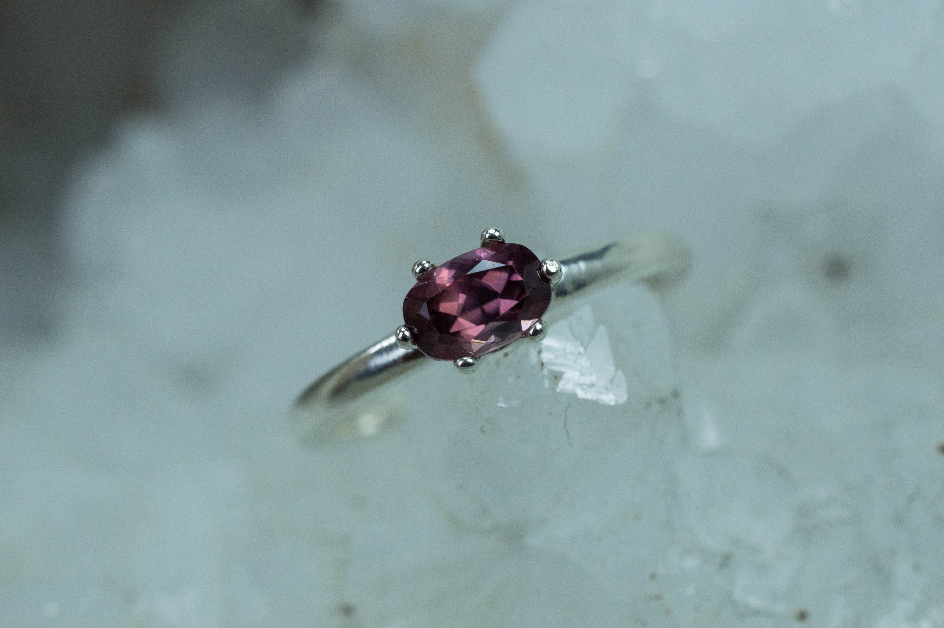 Zircon Ring; Genuine Untreated Tanzanian Rose Zircon - Mark Oliver Gems