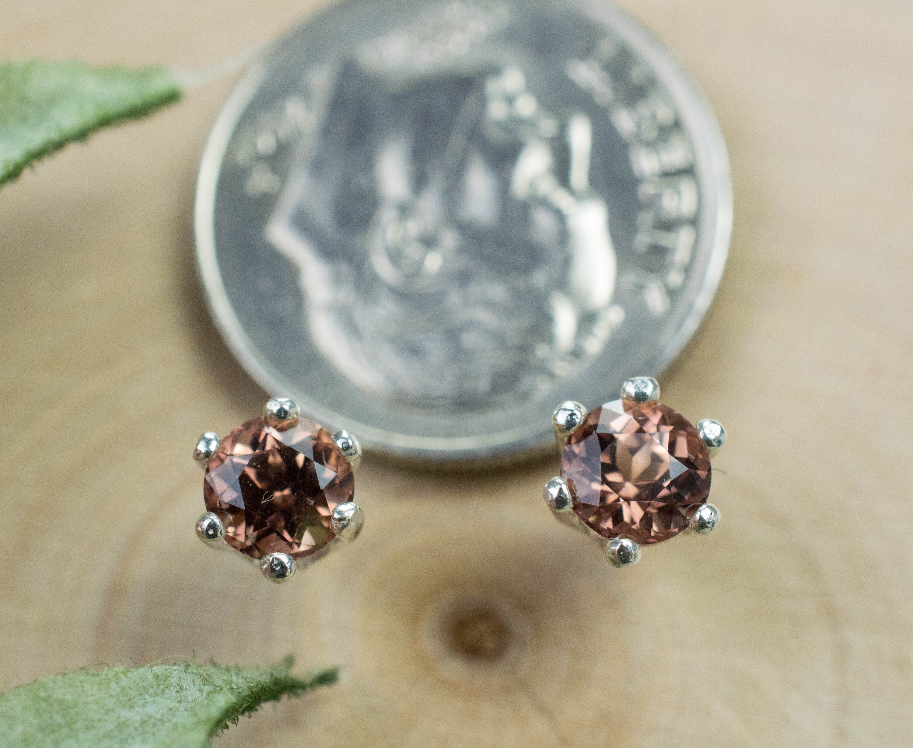 Imperial Garnet Earrings; Genuine Untreated Tanzanian Color Change Garnet; 0.950cts - Mark Oliver Gems