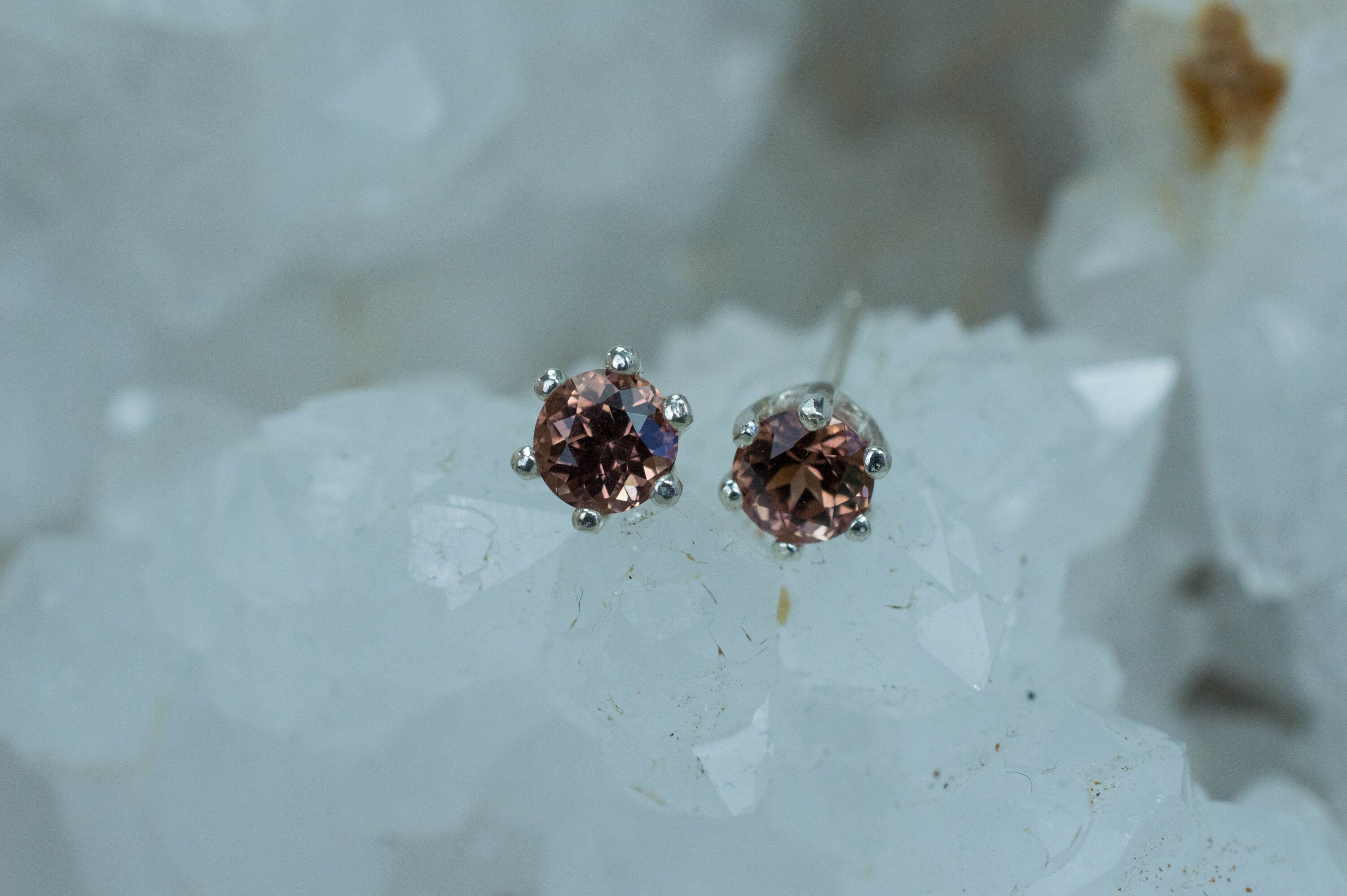 Imperial Garnet Earrings; Genuine Untreated Tanzanian Color Change Garnet; 0.950cts - Mark Oliver Gems