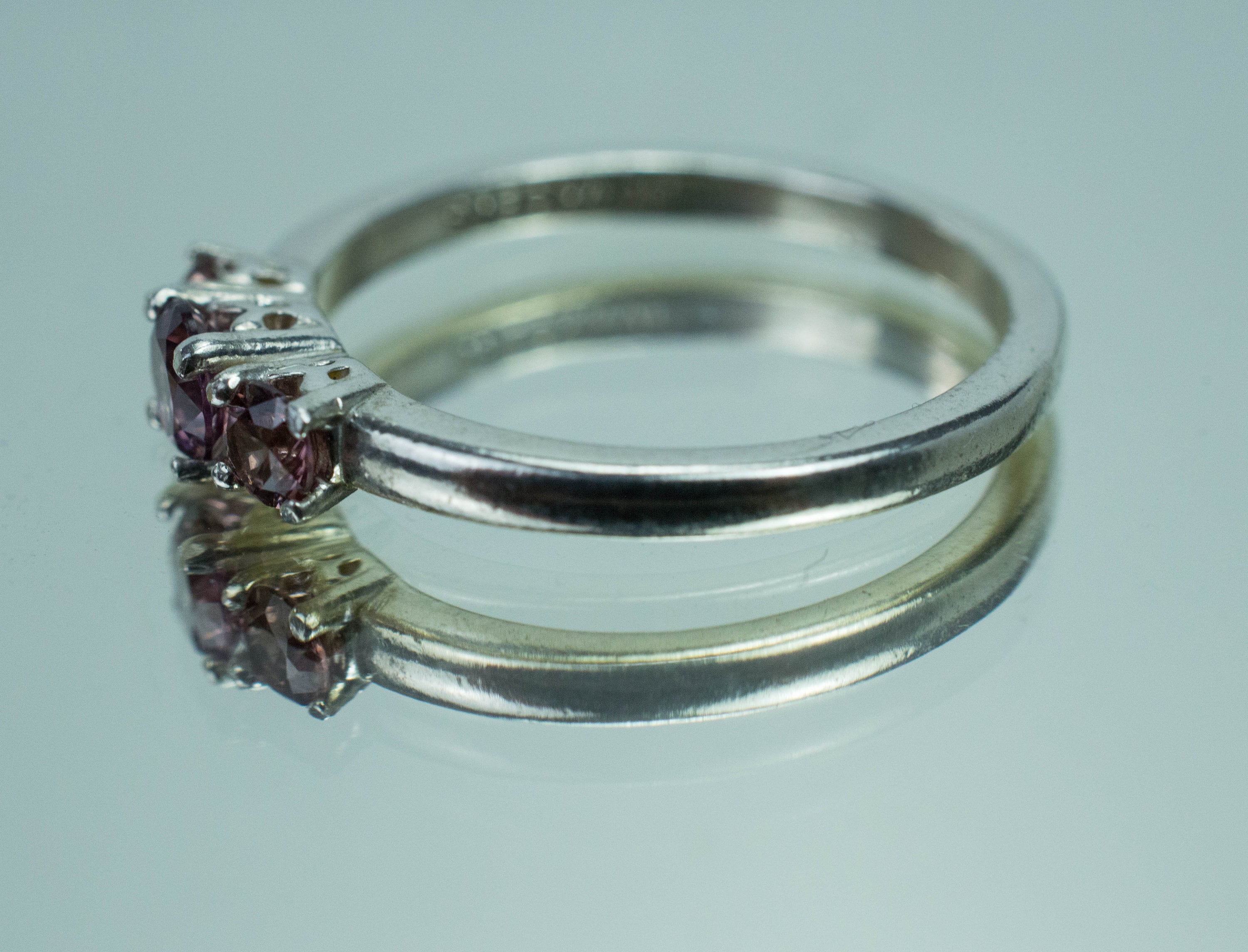 Zircon Ring; Genuine Untreated Tanzania Pink Zircon Set - Mark Oliver Gems