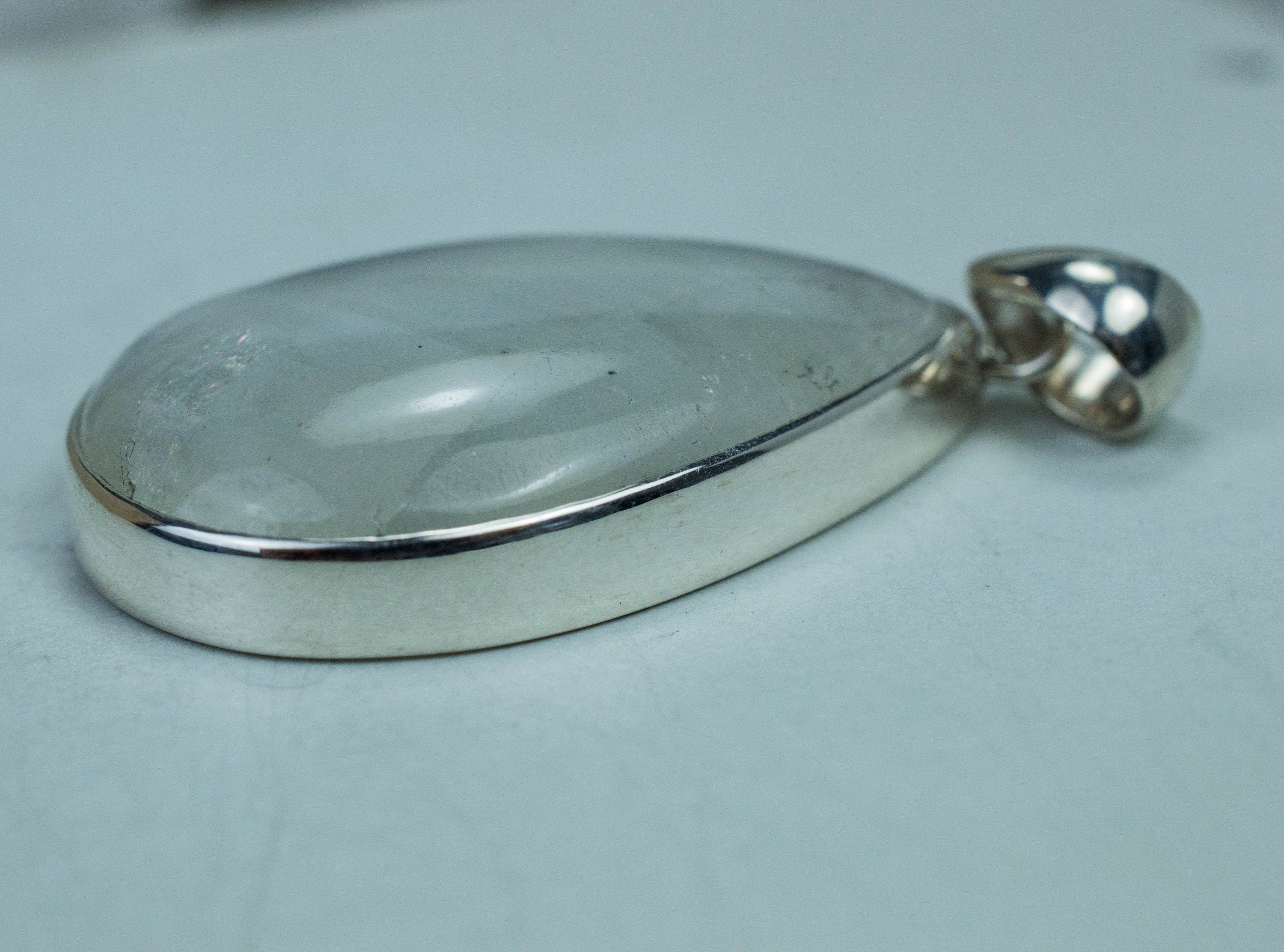 Rainbow Moonstone Pendant, Genuine Untreated Indian Moonstone - Mark Oliver Gems