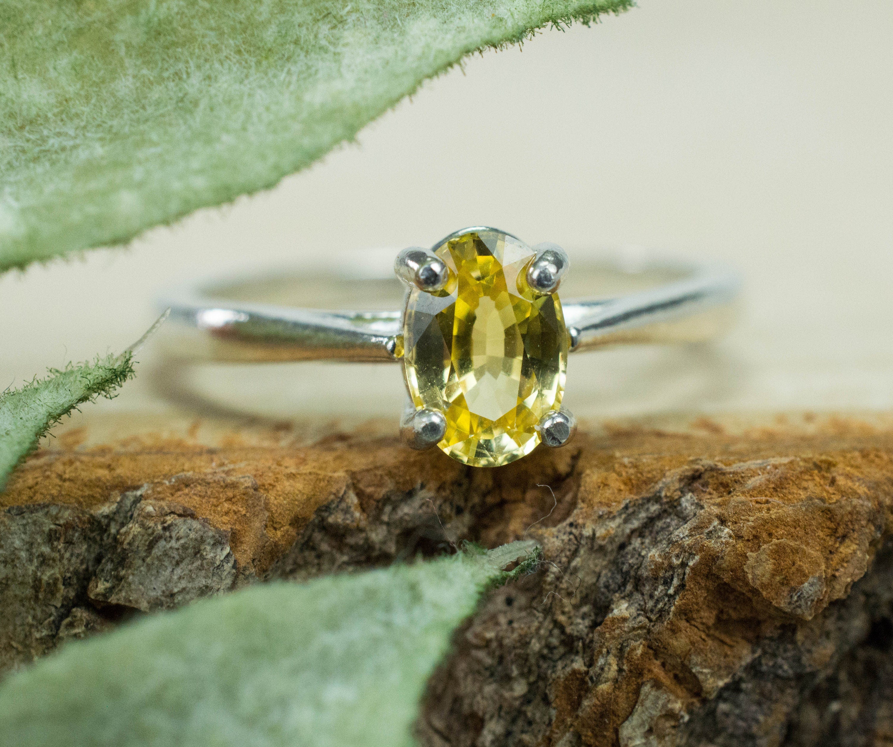 Yellow Sapphire Ring, Genuine Sri Lanka Sapphire - Mark Oliver Gems