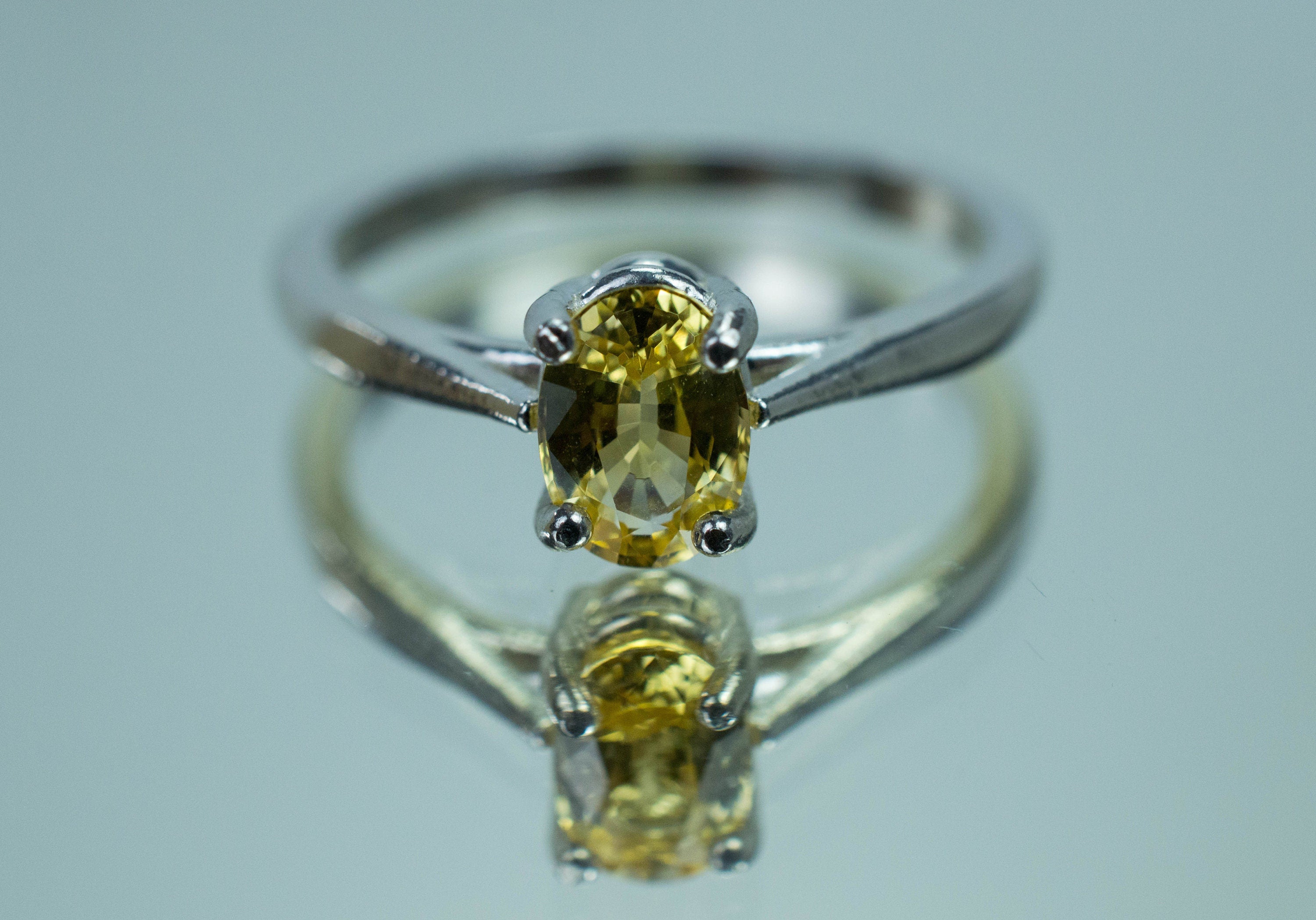 Yellow Sapphire Ring, Genuine Sri Lanka Sapphire - Mark Oliver Gems