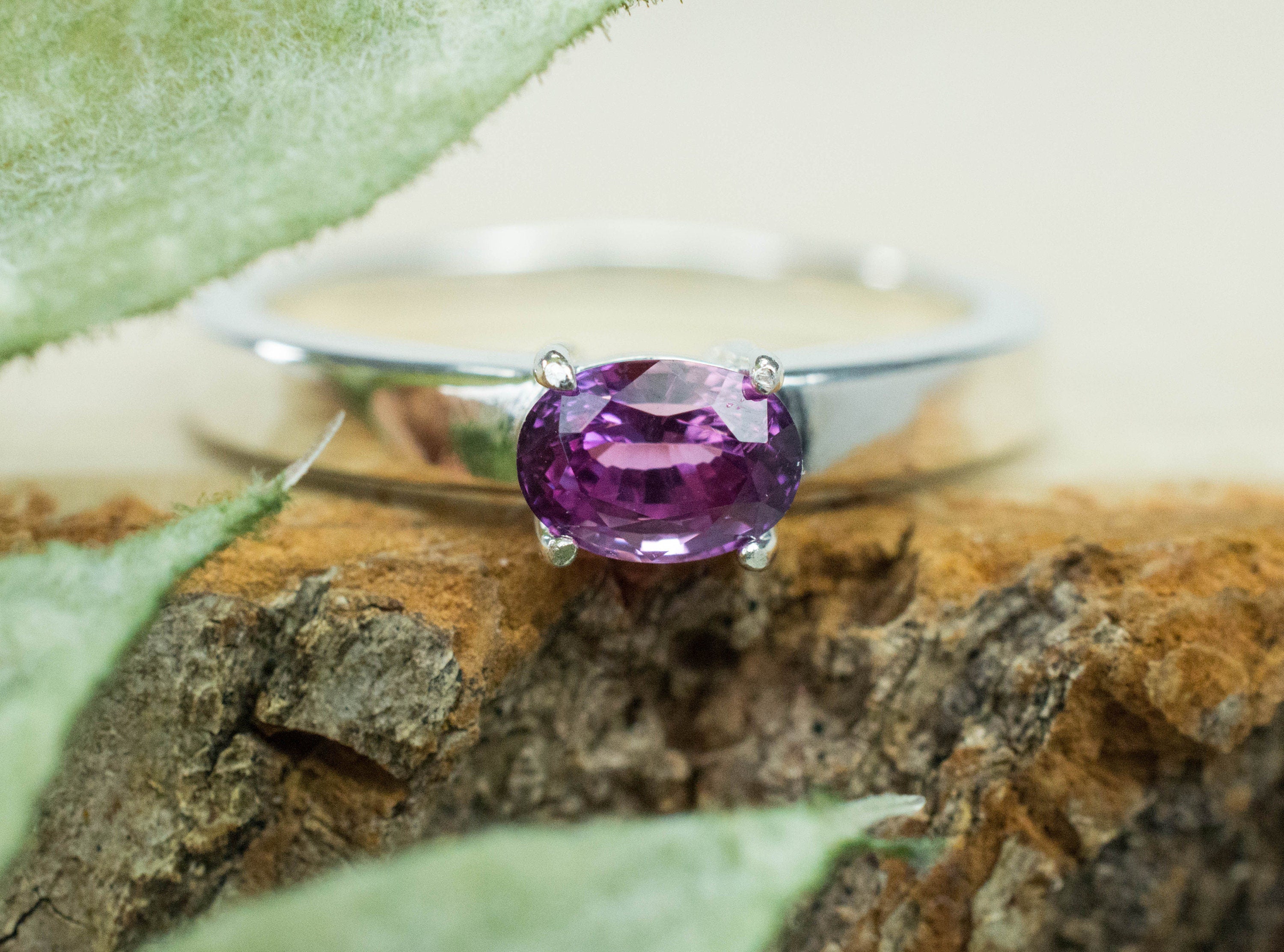 Pink Sapphire Ring, Genuine Sri Lanka Sapphire; 0.775cts - Mark Oliver Gems