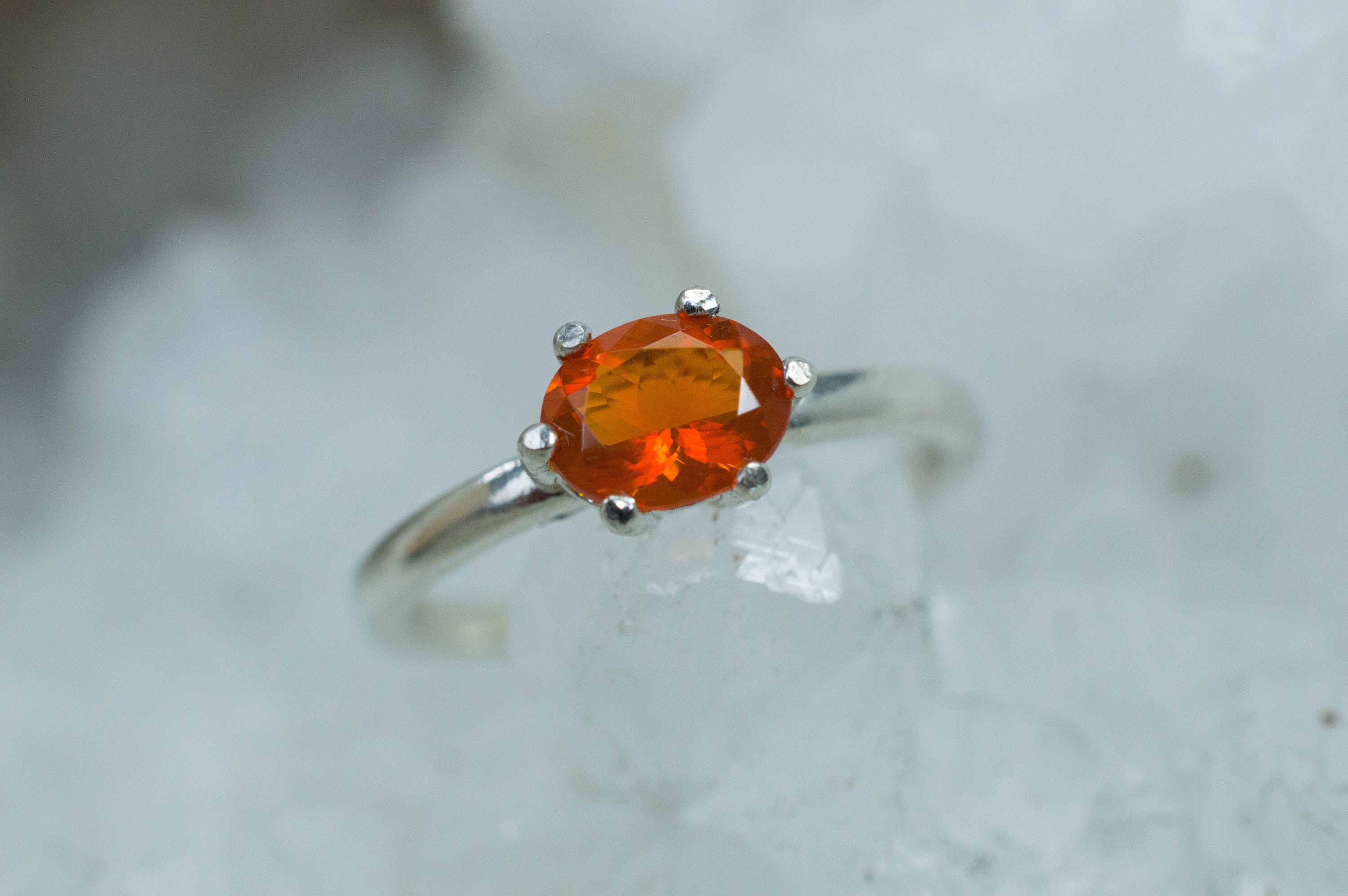 Genuine Fire Opal popular Ring