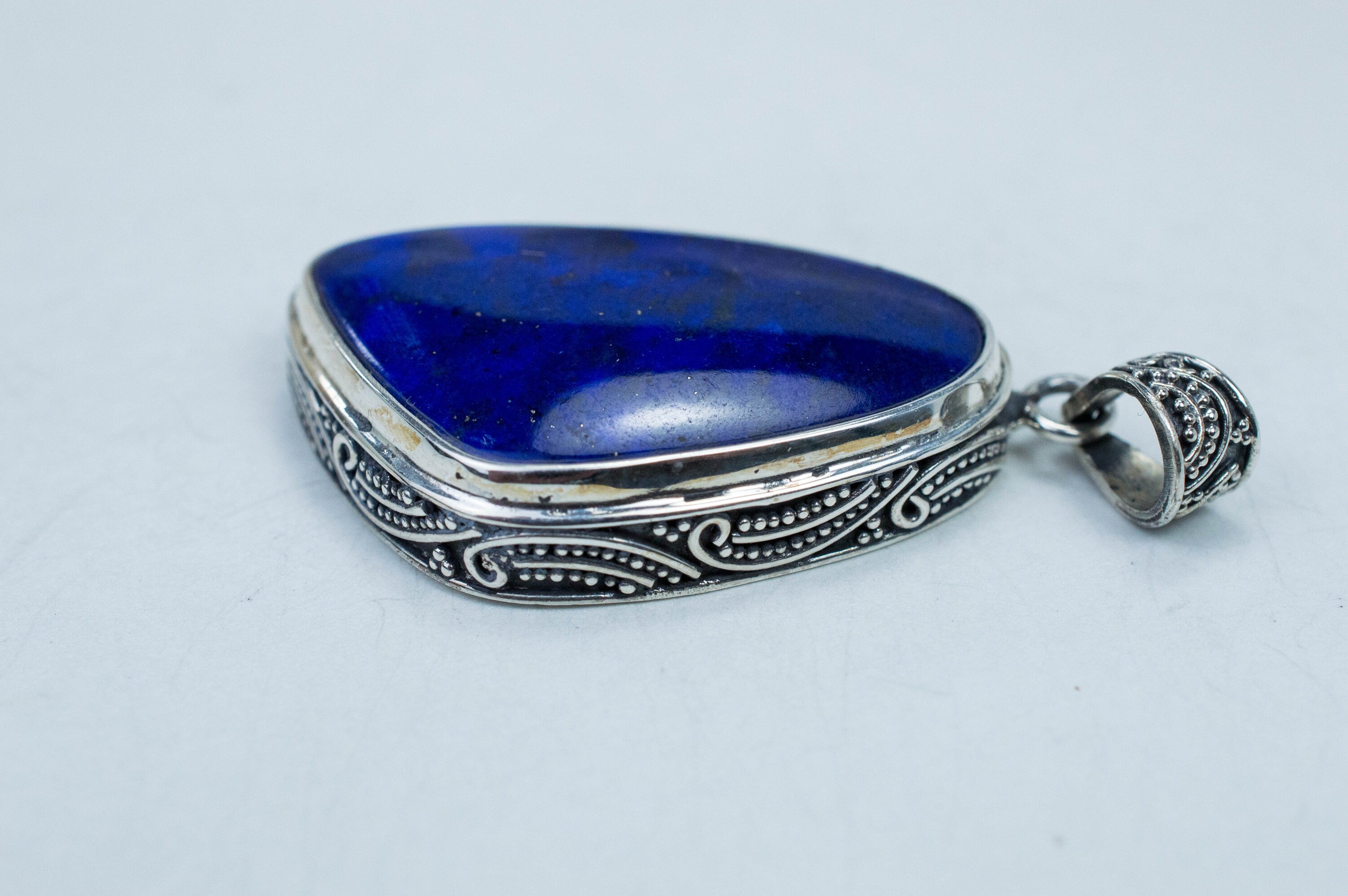 Lapis Lazuli Pendant; Genuine Untreated Afghanistan Lapis Lazuli - Mark Oliver Gems