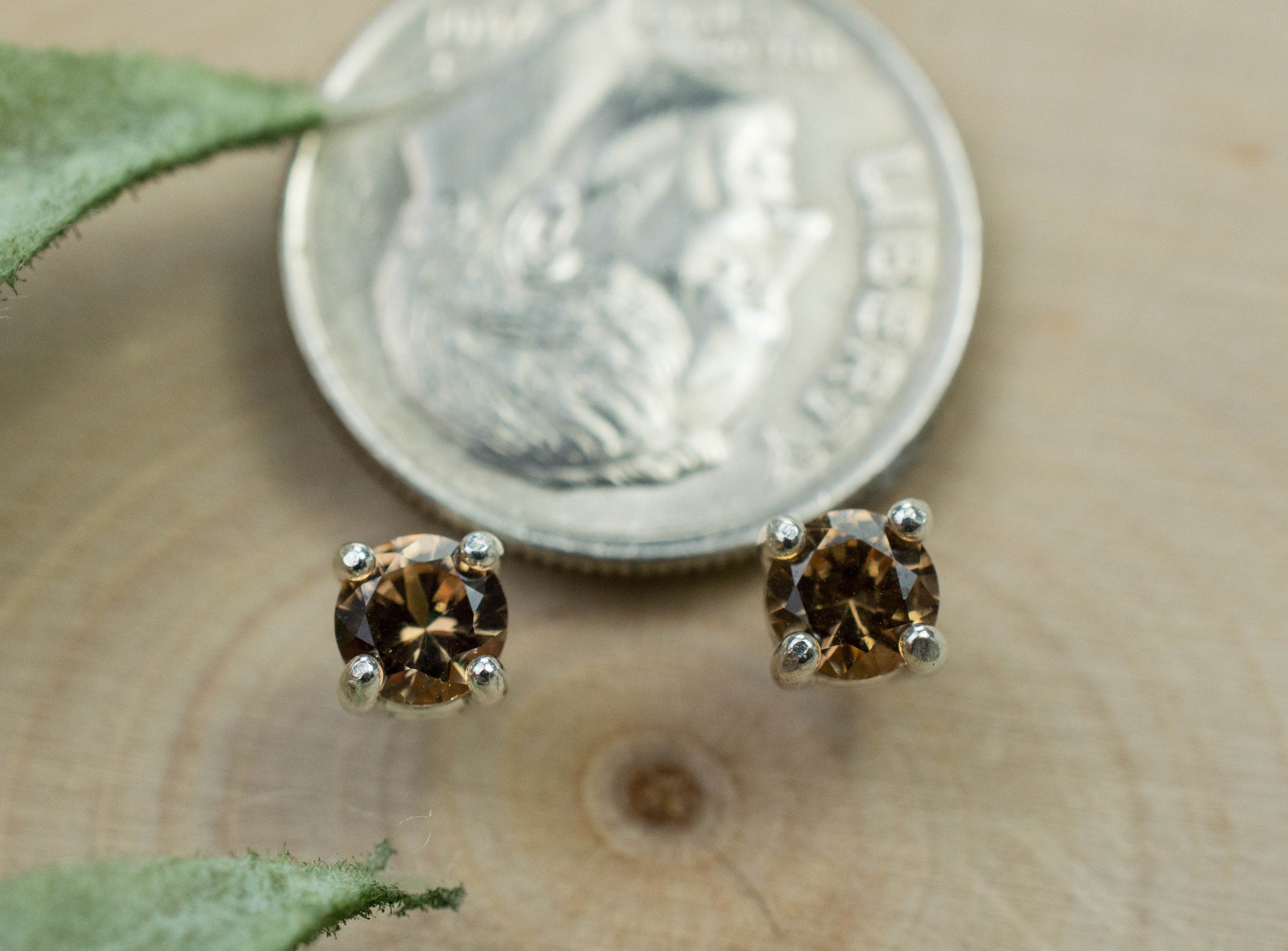 Tunduru Garnet Earrings; Genuine Untreated Tanzanian Garnet; 0.540cts - Mark Oliver Gems