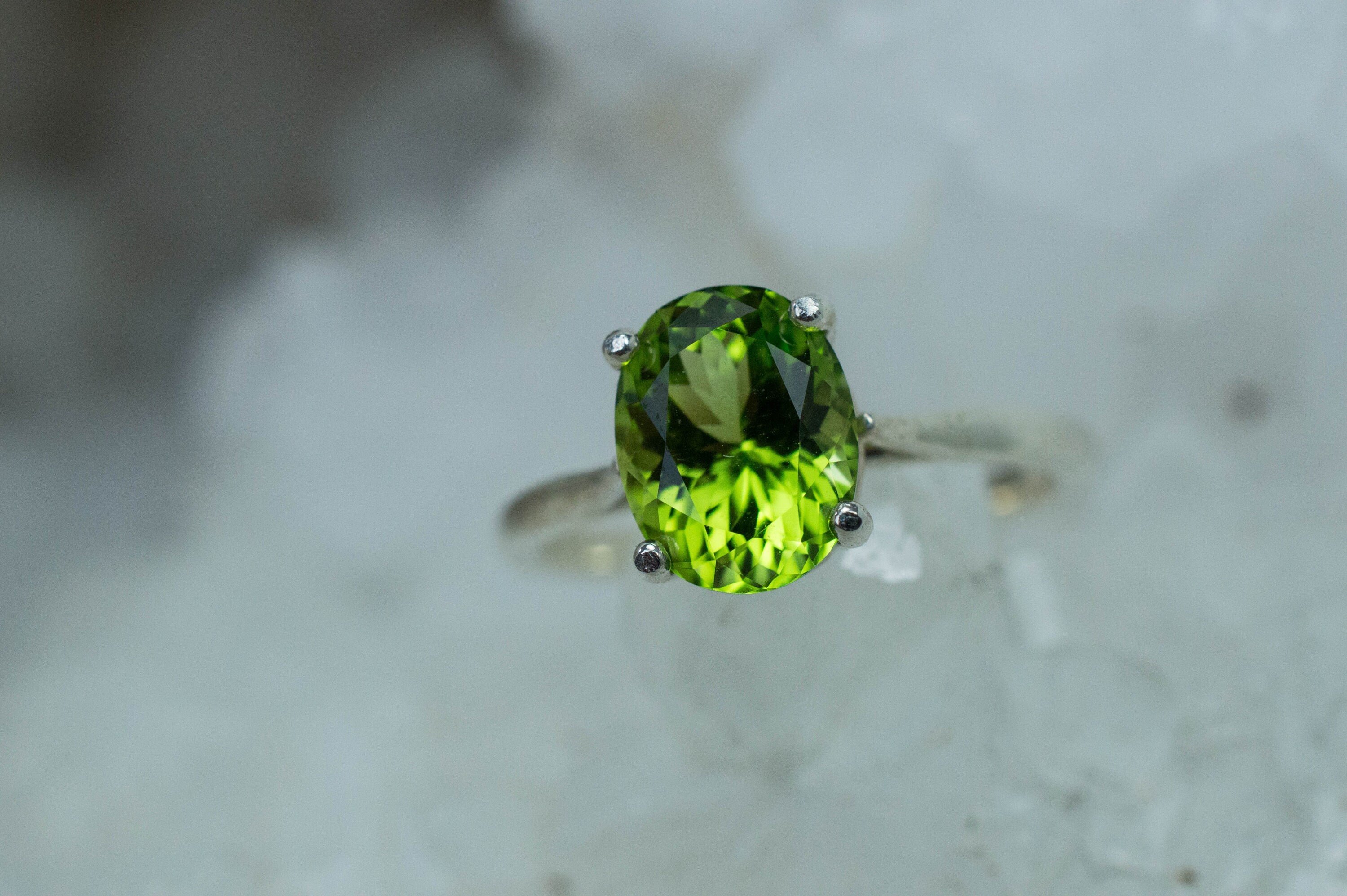 Peridot Ring, Genuine Untreated Pakistan Peridot - Mark Oliver Gems