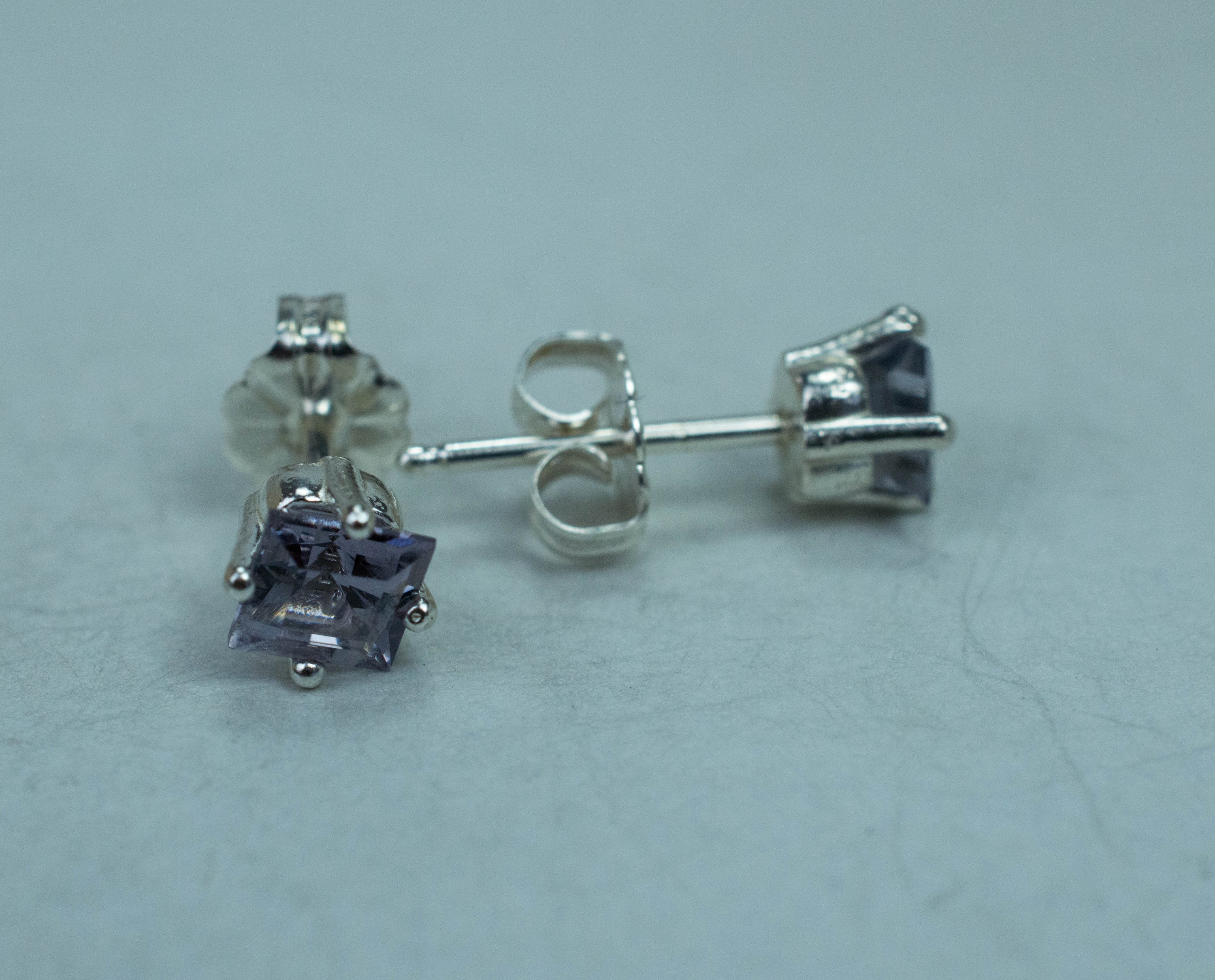 Gray Spinel Earrings; Genuine Untreated Mozambique Spinel; 1.095cts - Mark Oliver Gems