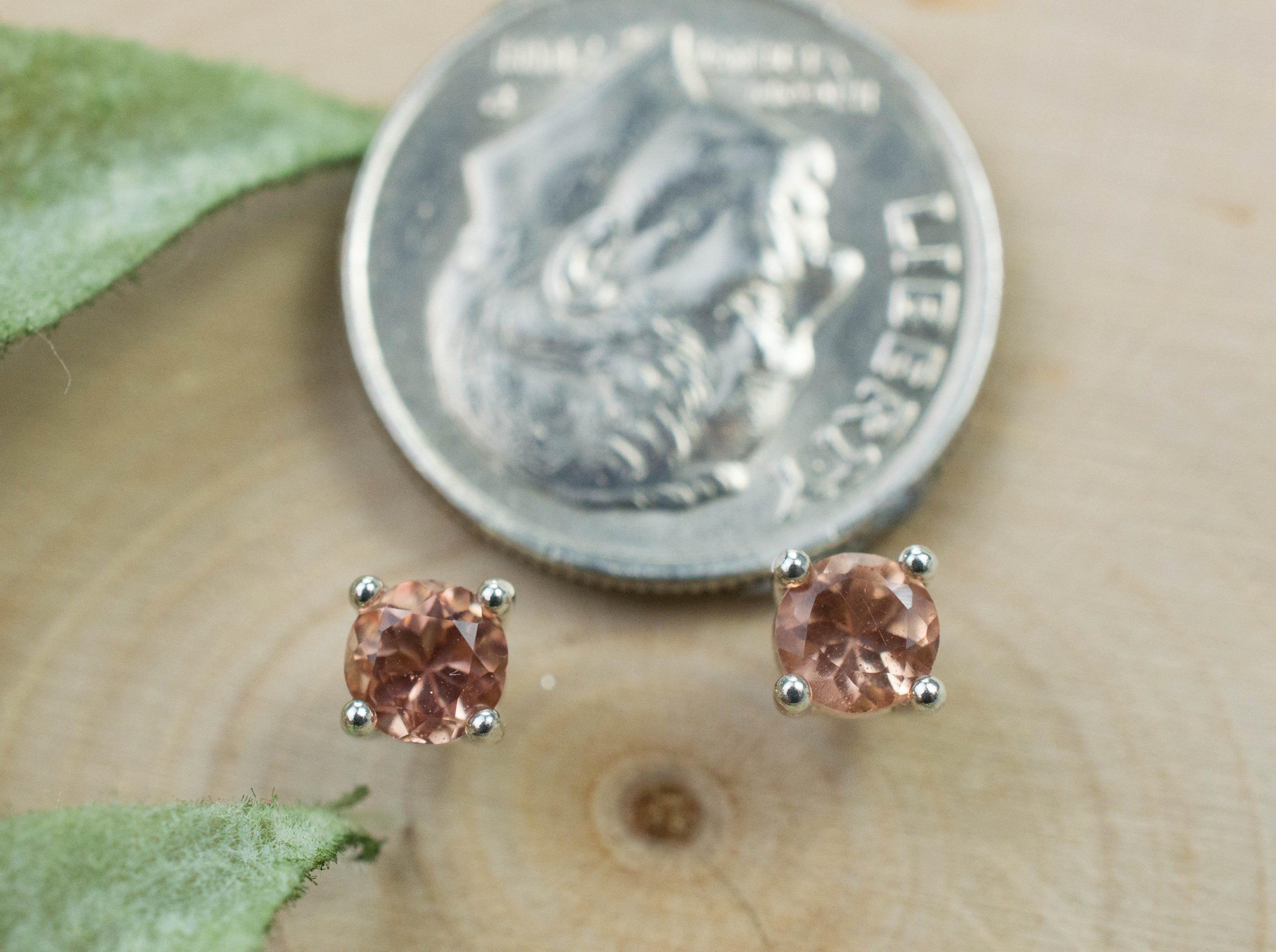 Oregon Sunstone Earrings; Natural Untreated USA Sunstone; 0.535cts - Mark Oliver Gems