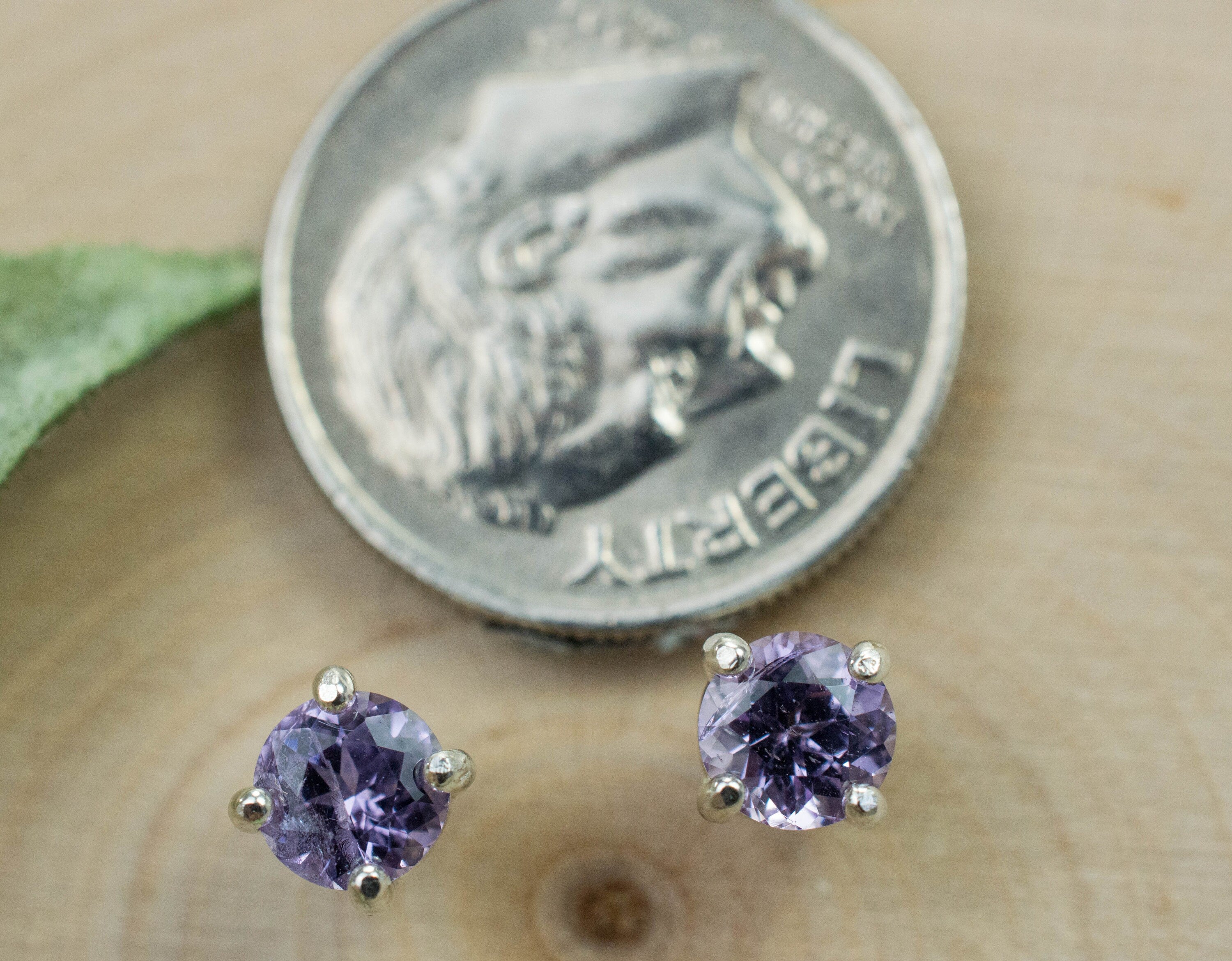 Purple Spinel Earrings; Natural Untreated Afghanistan Lavender Spinel - Mark Oliver Gems