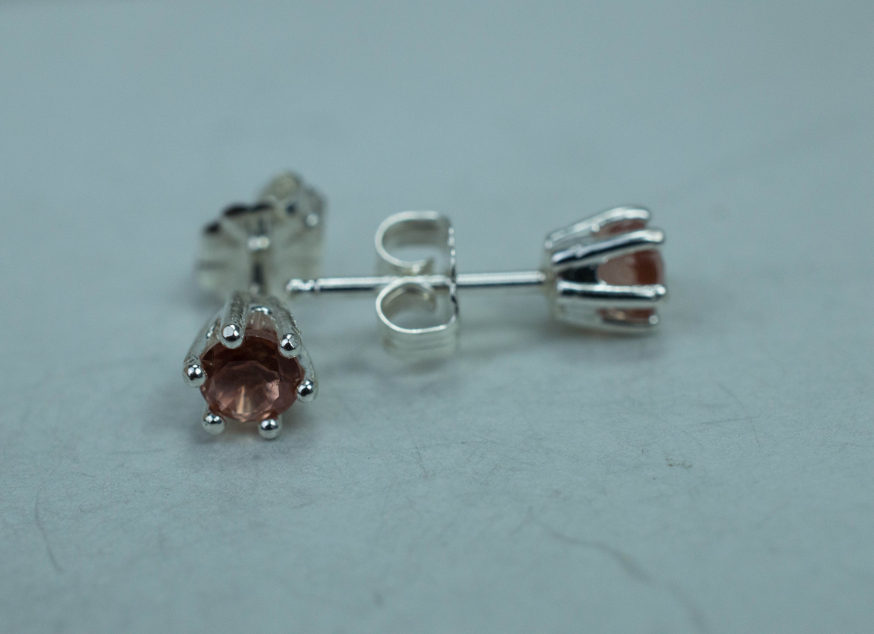 Oregon Sunstone Earrings; Natural Untreated USA Sunstone; 0.605cts - Mark Oliver Gems