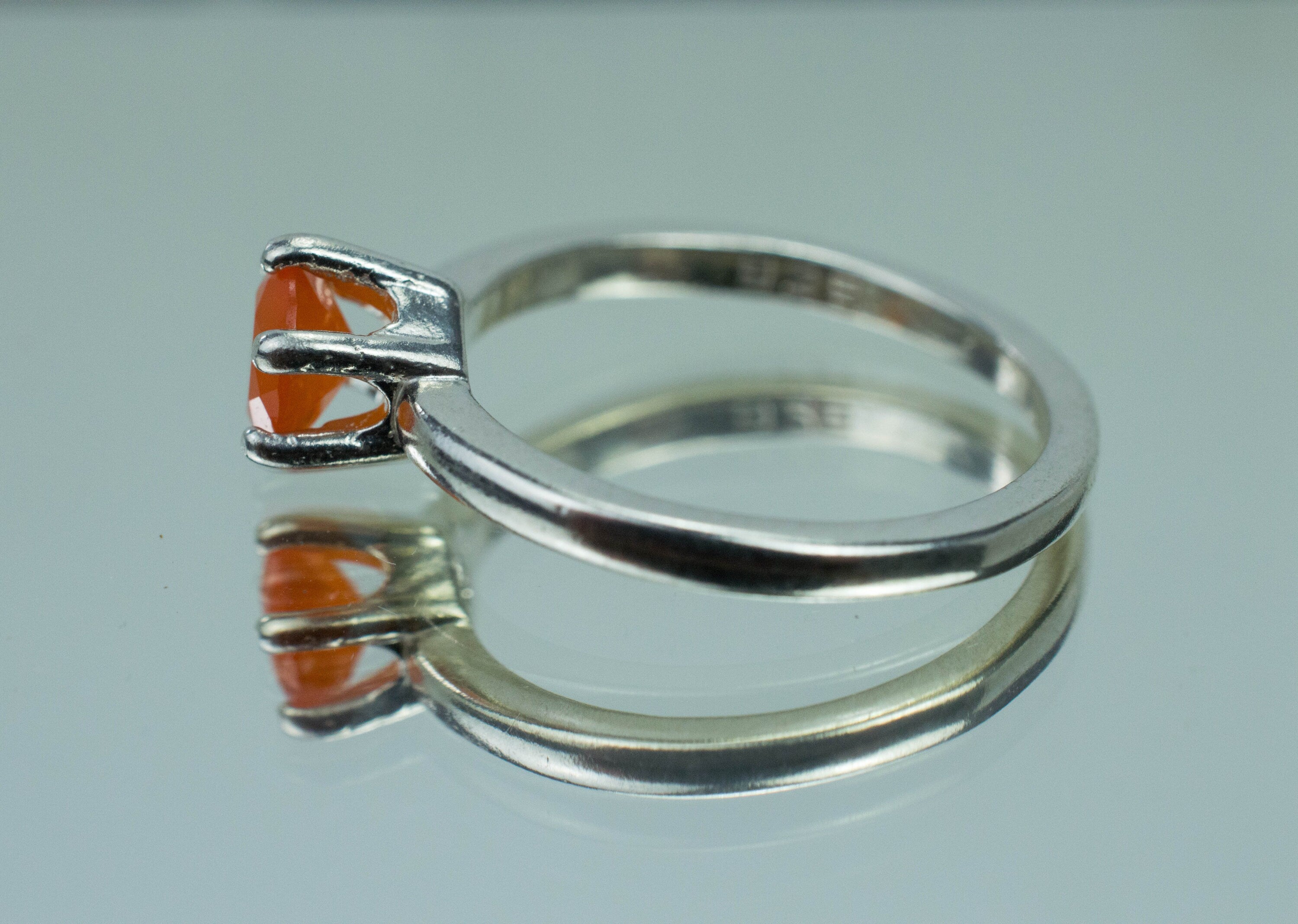 Carnelian Ring, Genuine Untreated India Carnelian - Mark Oliver Gems