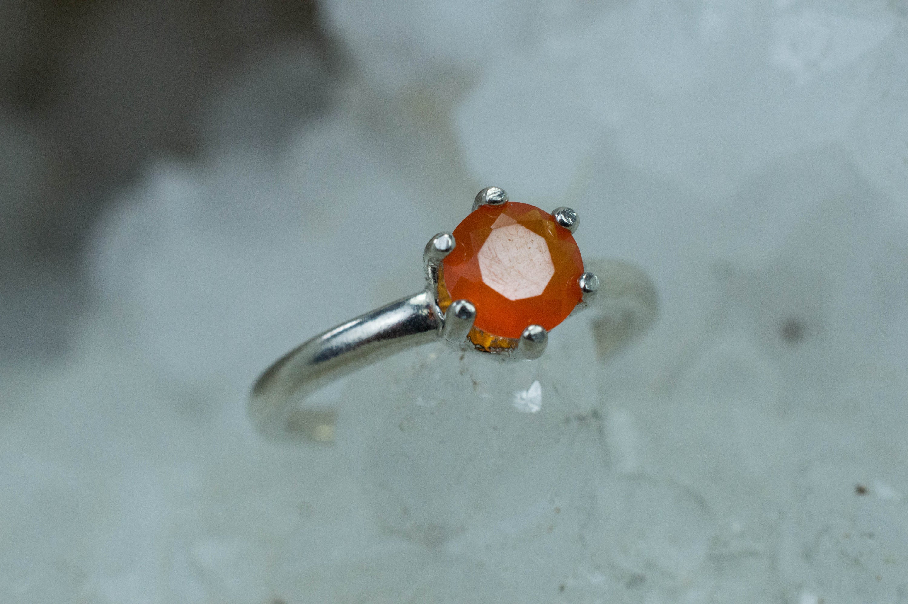 Carnelian Ring, Genuine Untreated India Carnelian - Mark Oliver Gems